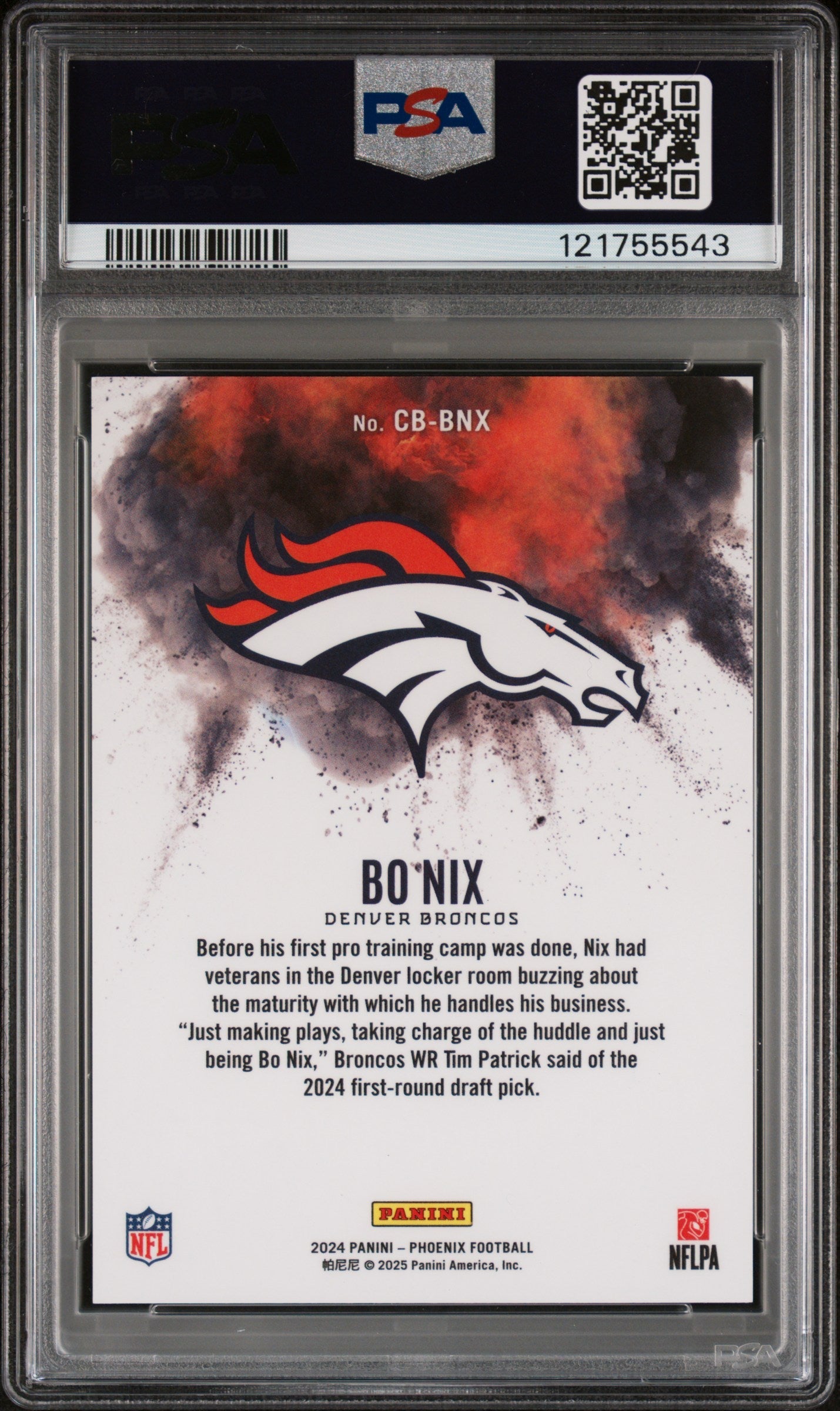 2024 Panini Phoenix Color Blast Bo Nix SSP PSA 10 GEM MINT Denver Broncos - Graded Sports Cards