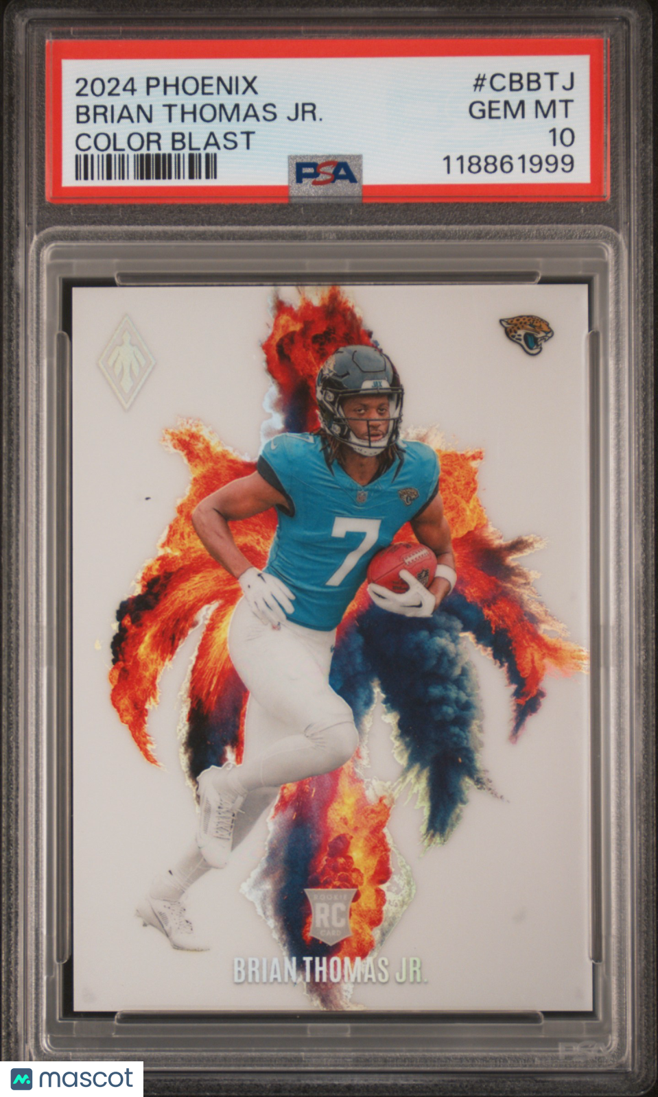 2024 Panini Phoenix Color Blast Brian Thomas JR. #CBBTJ PSA 10 - Graded Sports Cards