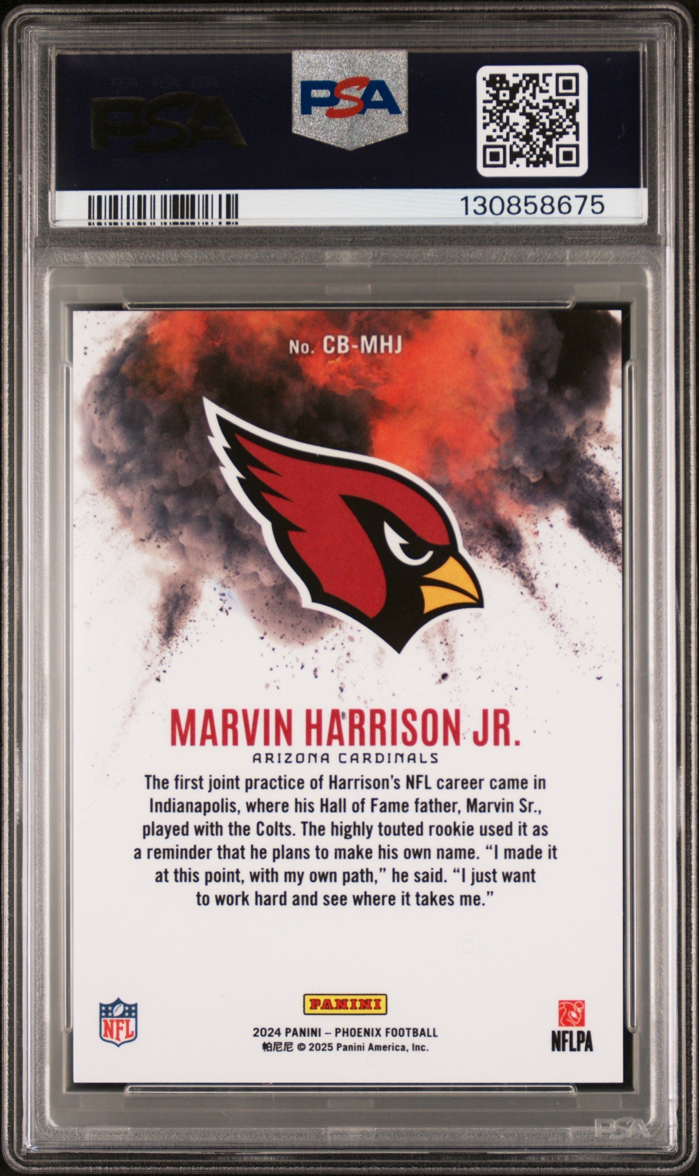 2024 Panini Phoenix Color Blast Marvin Harrison JR. Rookie PSA 10 GEM MINT - Graded Sports Cards
