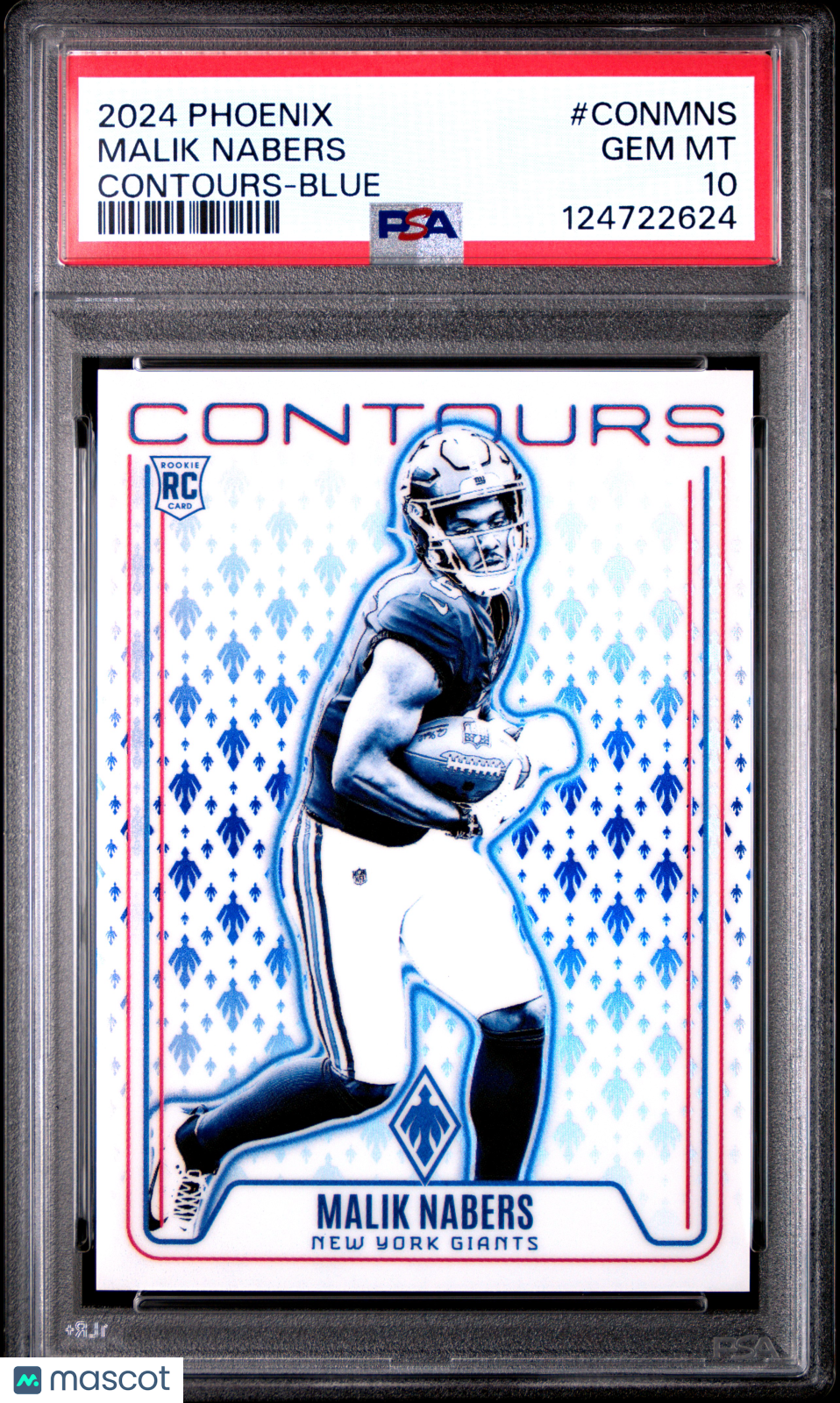 2024 Panini Phoenix Contours Malik Nabers Blue #CONMNS PSA 10 - Graded Sports Cards
