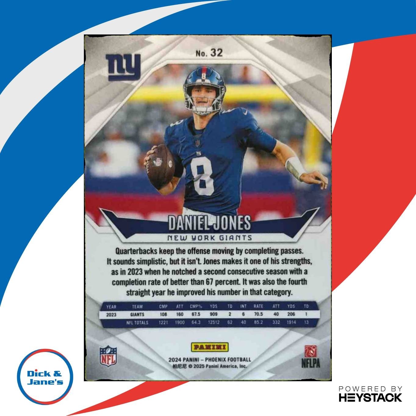 2024 Panini Phoenix Daniel Jones Lazer #32 New York Giants - Sports Cards