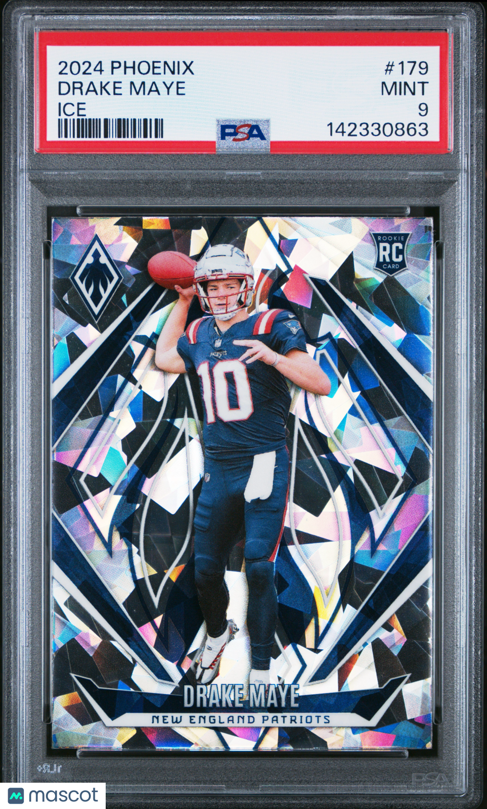 2024 Panini Phoenix Drake Maye Ice #179 PSA 9 - Graded Sports Cards