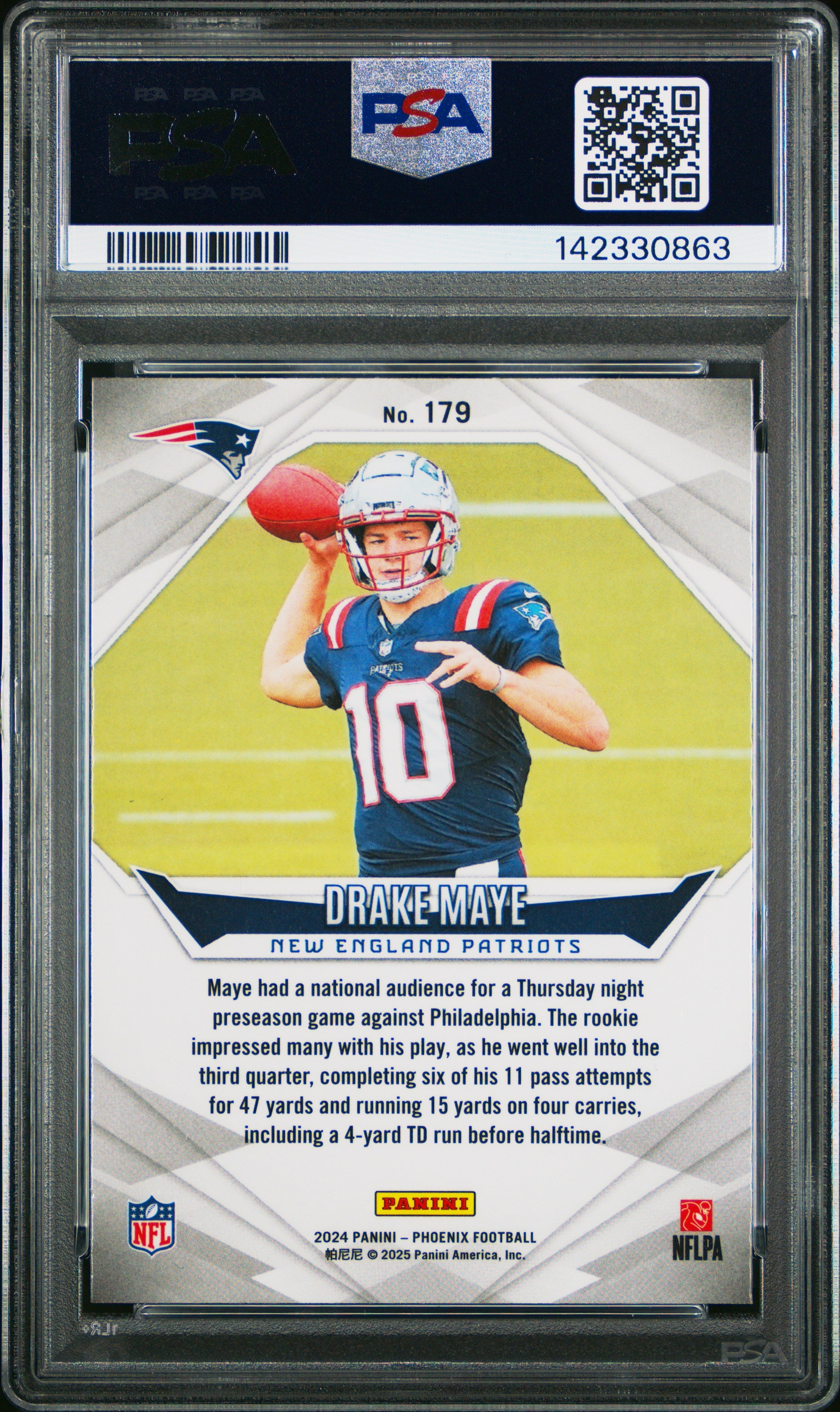 2024 Panini Phoenix Drake Maye Ice #179 PSA 9 - Graded Sports Cards