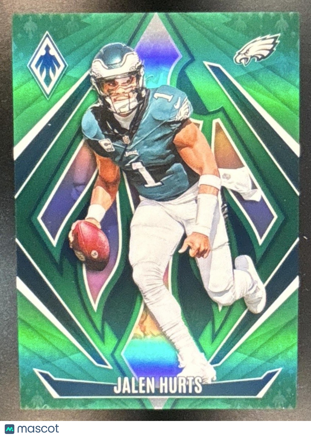 2024 Panini Phoenix Jalen Hurts Green /25 #70 Philadelphia Eagles - Sports Cards