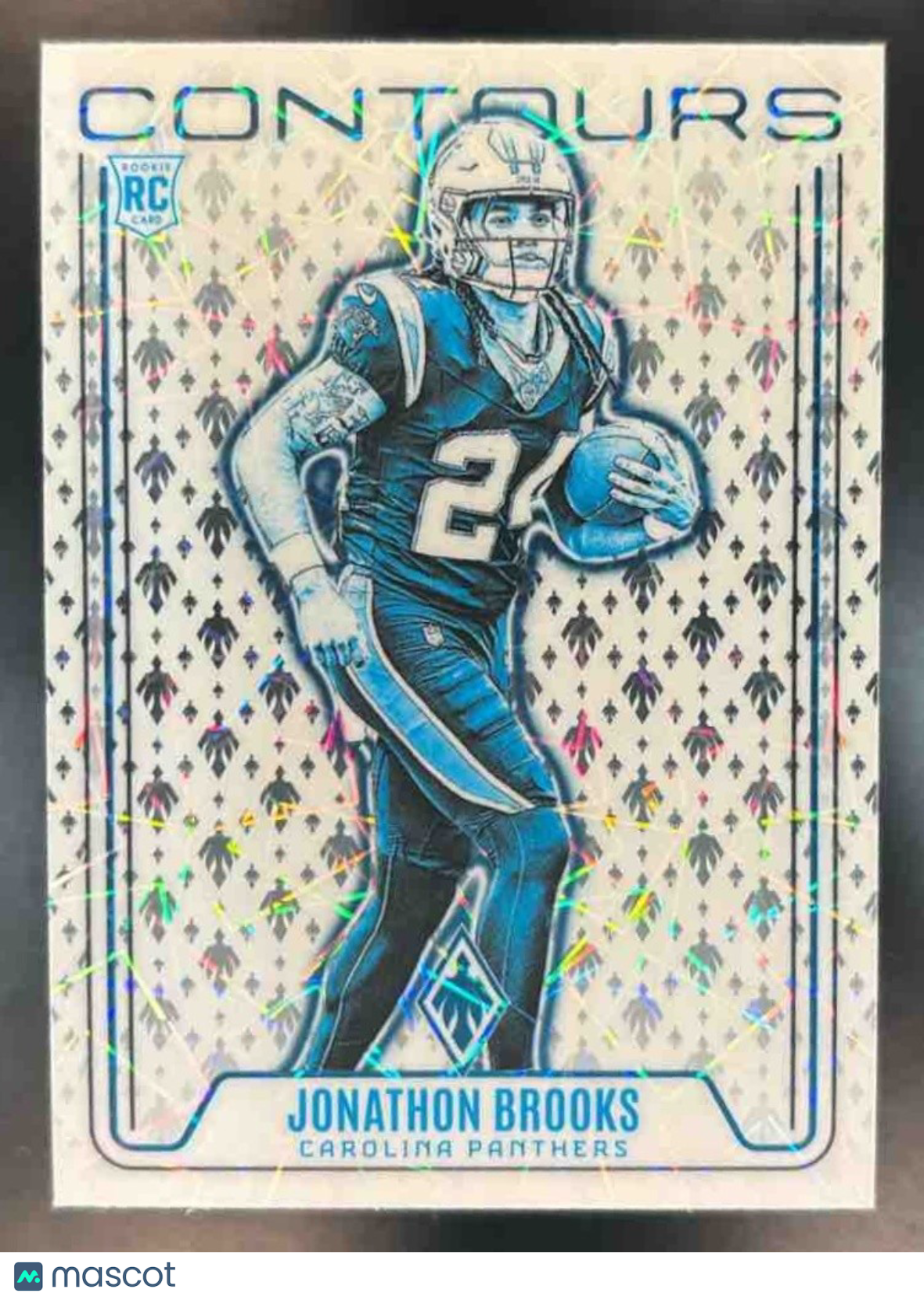 2024 Panini Phoenix Jonathon Brooks Contours Lazer RC Carolina Panthers - Sports Cards