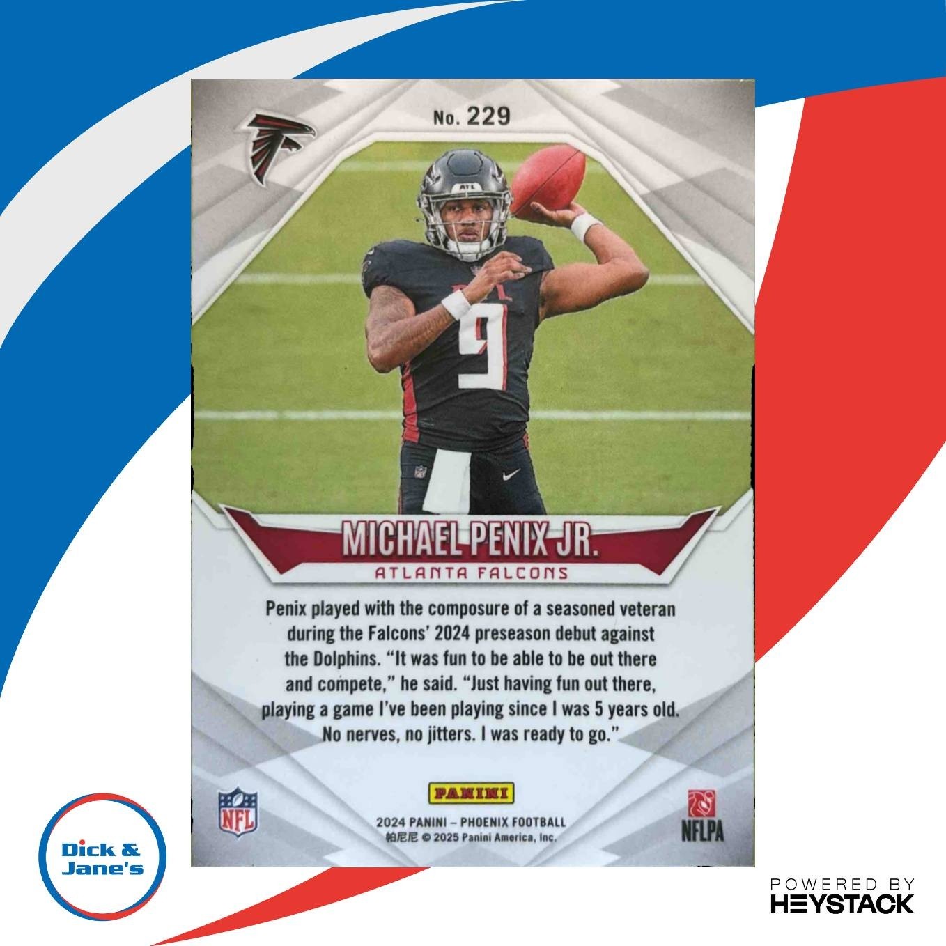 2024 Panini Phoenix Michael Penix Jr. Lazer #229 RC Atlanta Falcons - Sports Cards