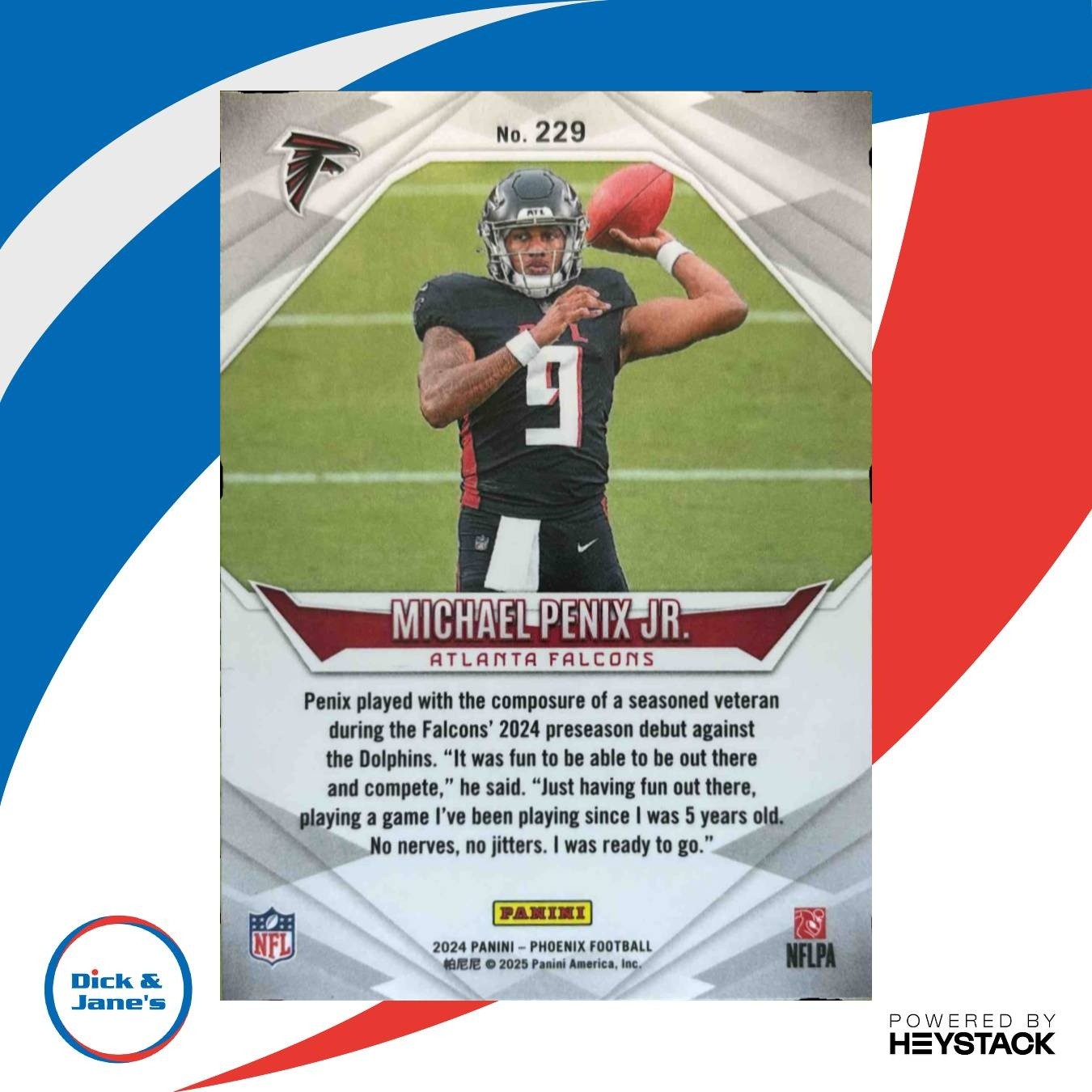 2024 Panini Phoenix Michael Penix Jr. Lazer #229 RC Atlanta Falcons - Sports Cards