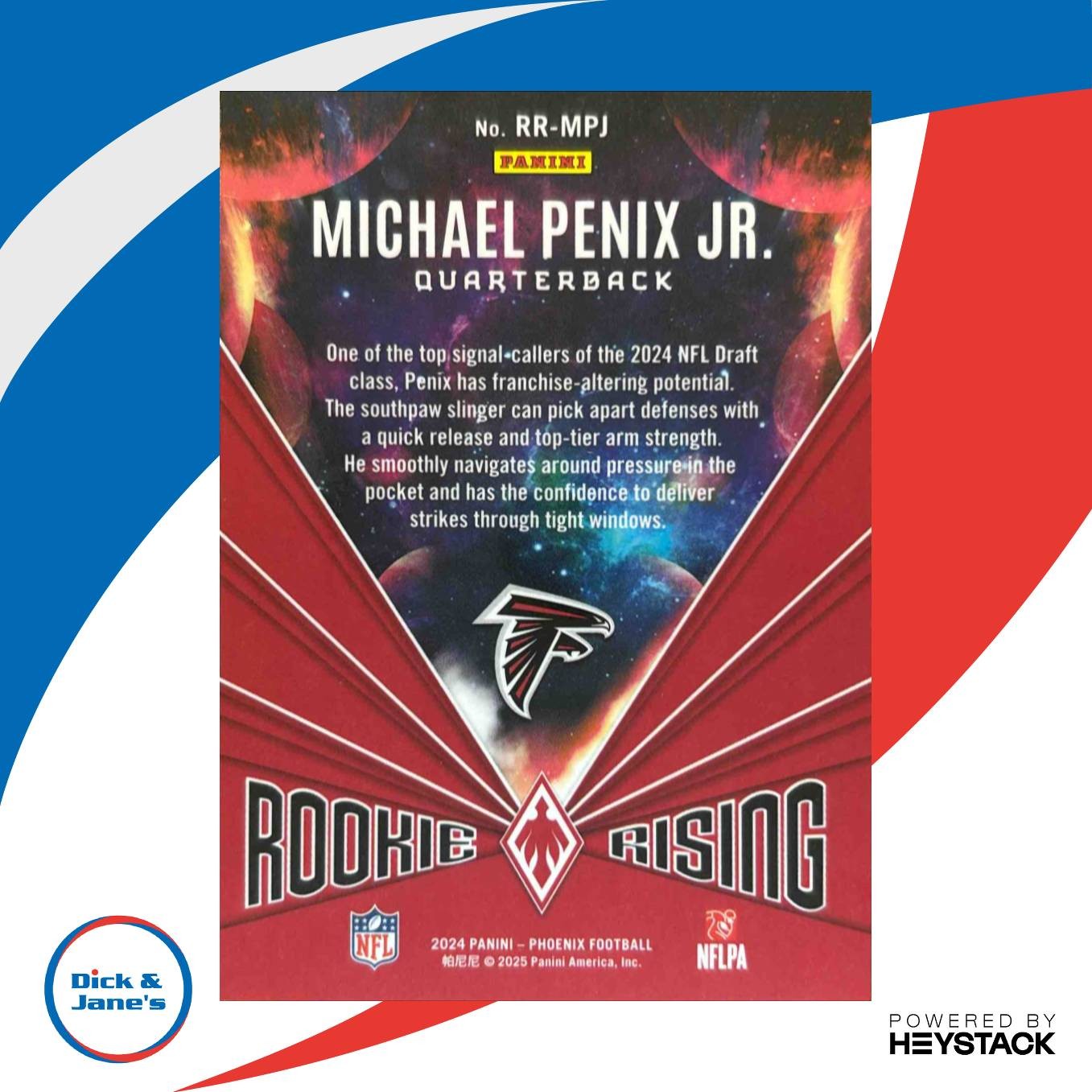 2024 Panini Phoenix Michael Penix Jr. Rookie Rising #RR-MPJ RC Atlanta Falcons - Sports Cards