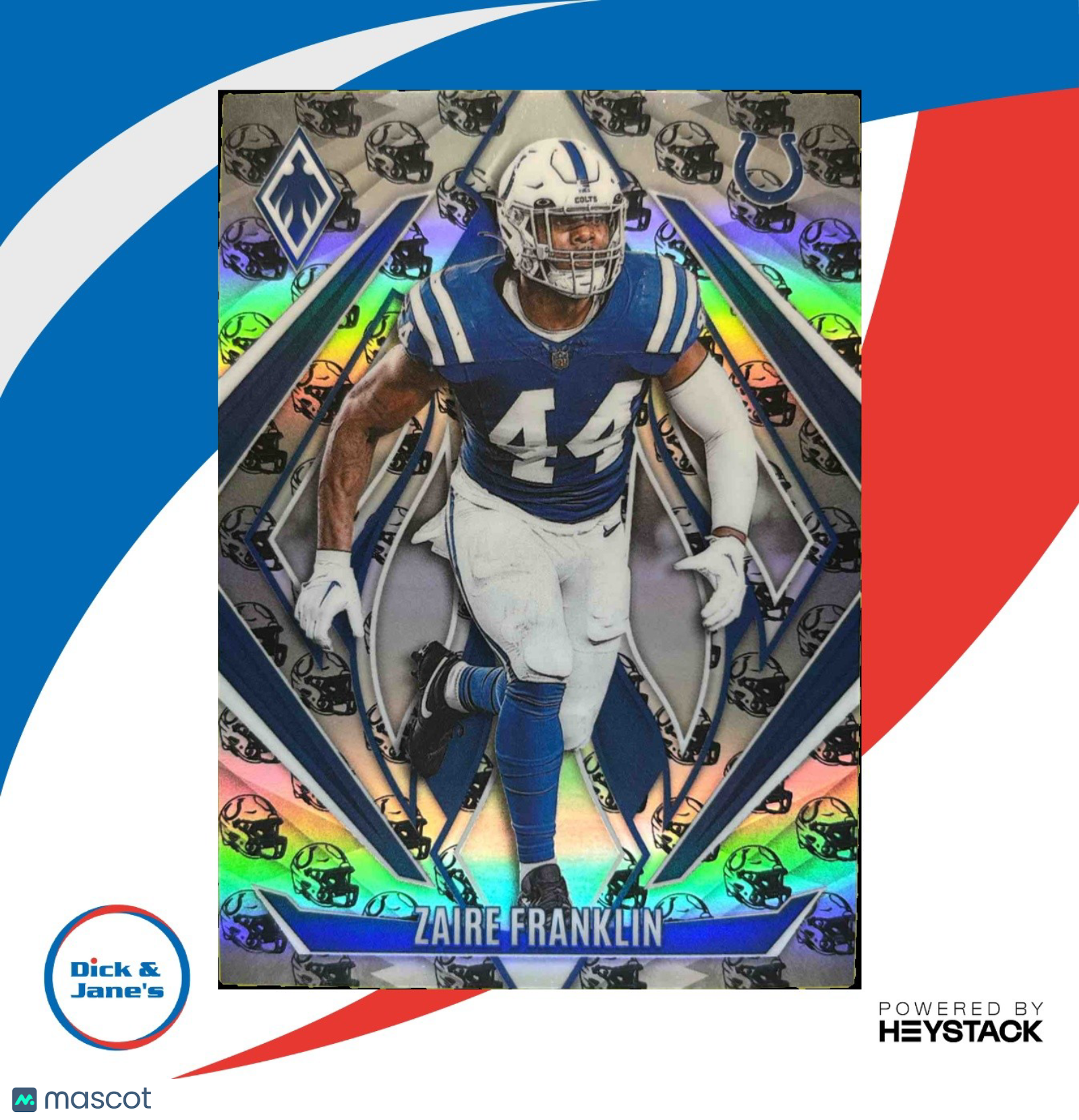 2024 Panini Phoenix Zaire Franklin Teal Helmet 201/399 #149 Colts - Sports Cards