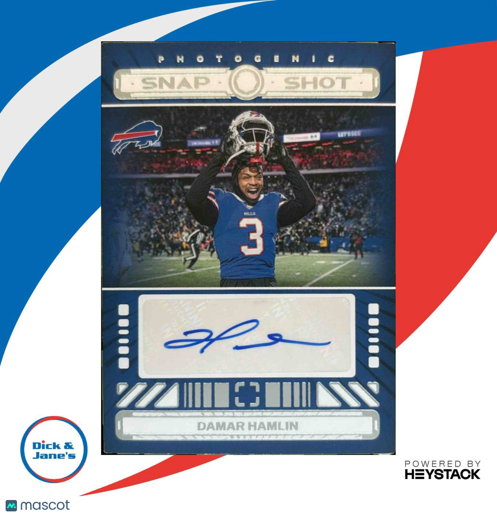 2024 Panini Photogenic Damar Hamlin Snapshots Auto #SSA-DHA Buffalo Bills - Sports Cards
