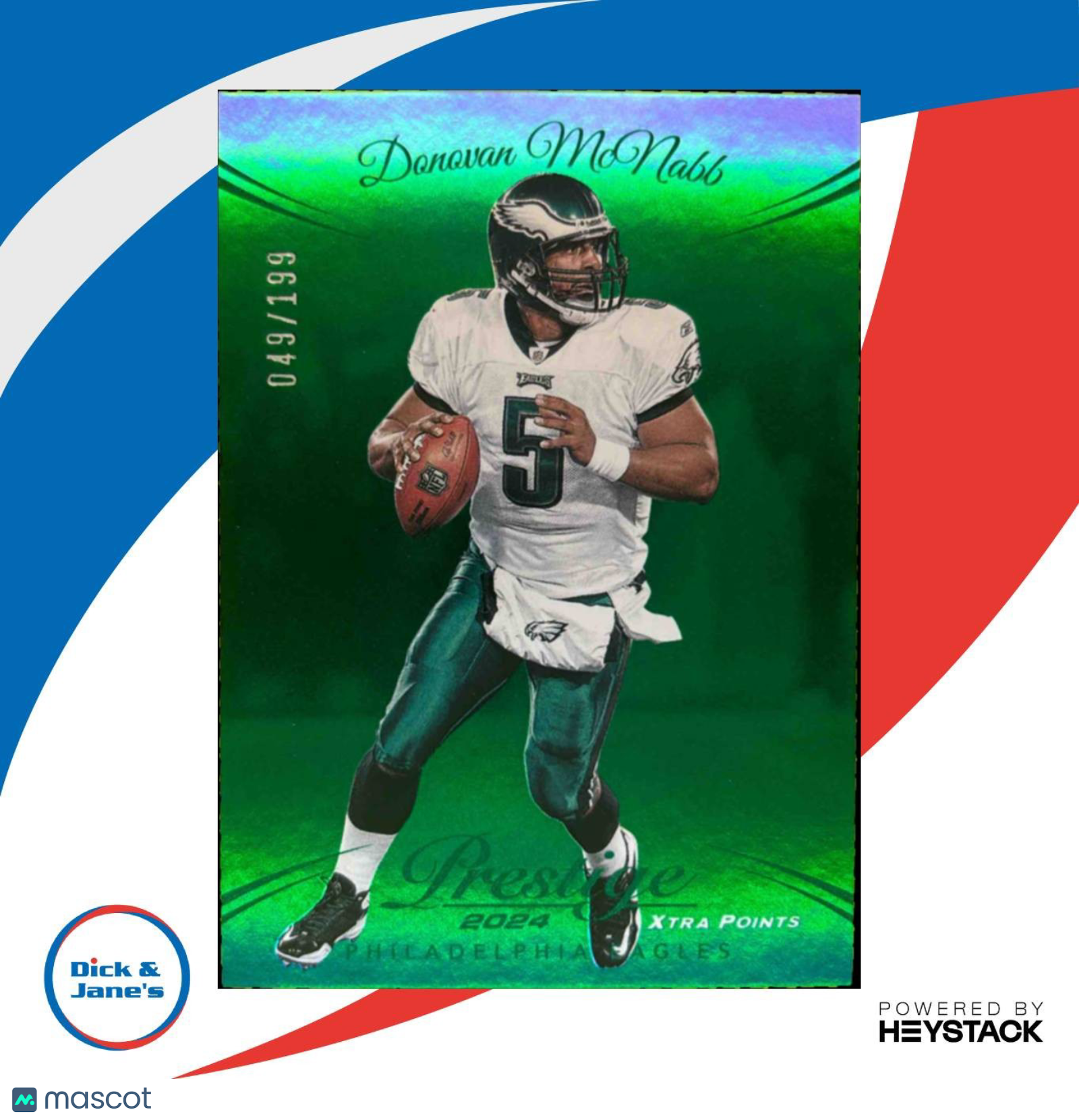 2024 Panini Prestige Donovan McNabb Green Premium Xtra Points /199 #246 Eagles - Sports Cards