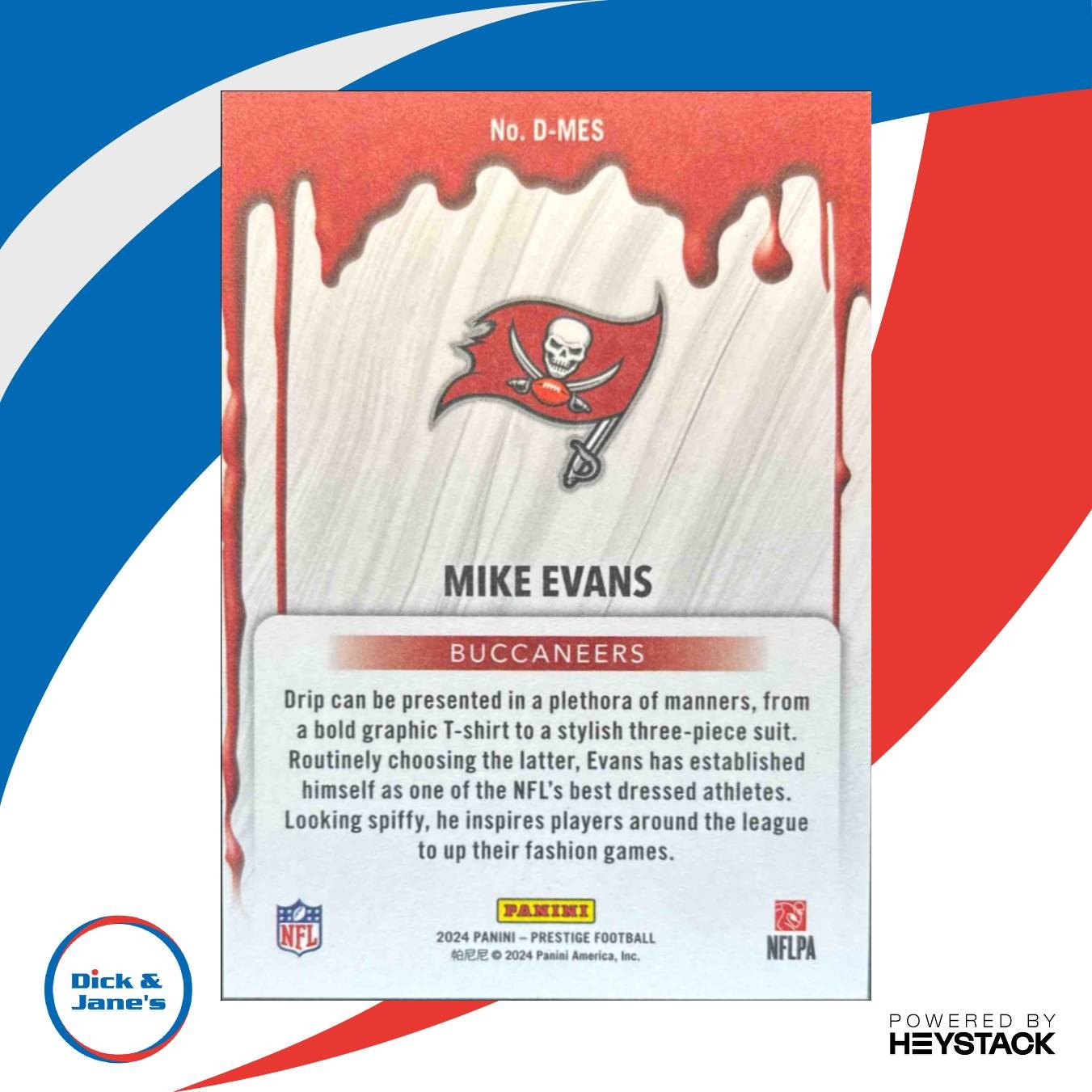 2024 Panini Prestige Mike Evans NFL Drip #D-MES Tampa Bay Buccaneers - Sports Cards