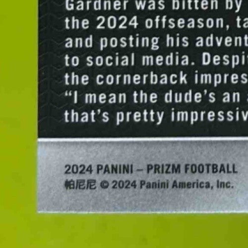 2024 Panini Prizm Ahmad ’Sauce’ Gardner Silver #226 New York Jets - Sports Cards