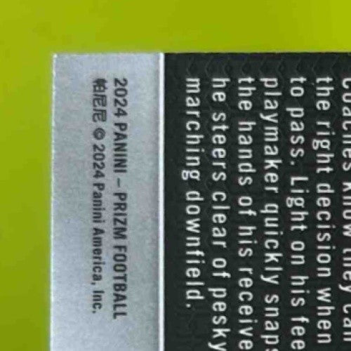 2024 Panini Prizm Bo Nix Lazer #309 RC Denver Broncos - Sports Cards