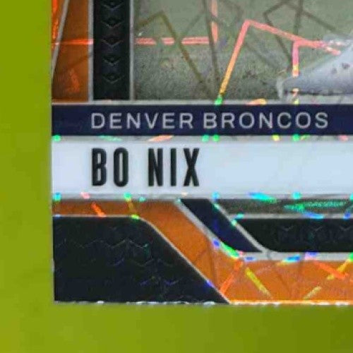 2024 Panini Prizm Bo Nix Orange Lazer #309 RC Denver Broncos - Sports Cards
