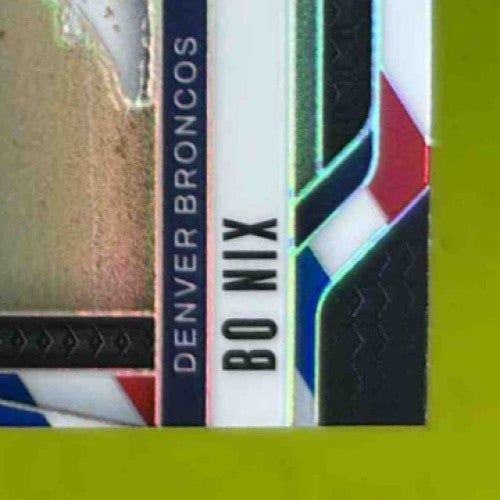 2024 Panini Prizm Bo Nix Red White and Blue #309 RC Denver Broncos - Sports Cards