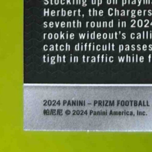 2024 Panini Prizm Brenden Rice HOLO Silver #313 RC Los Angeles Chargers - Sports Cards
