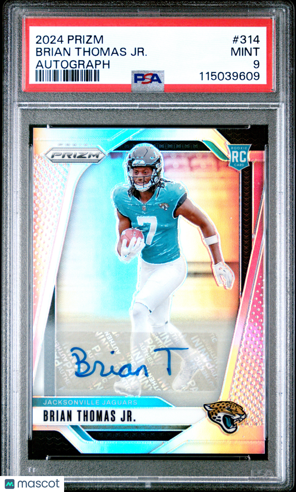 2024 Panini Prizm Brian Thomas JR. Autograph #314 PSA 9 - Graded Sports Cards