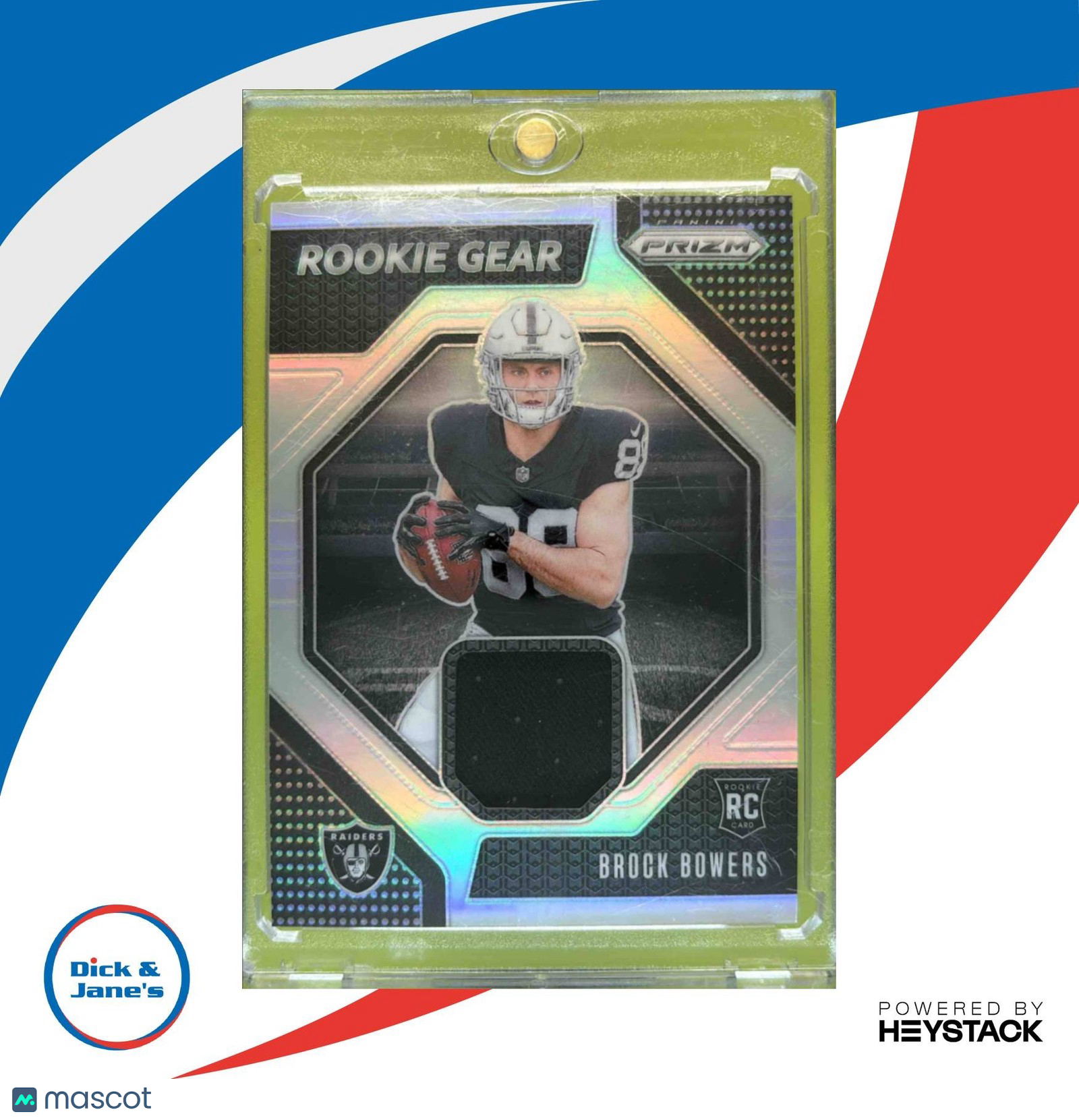 2024 Panini Prizm Brock Bowers Rookie Gear #RG-BBS MEM RC Las Vegas Raiders - Sports Cards