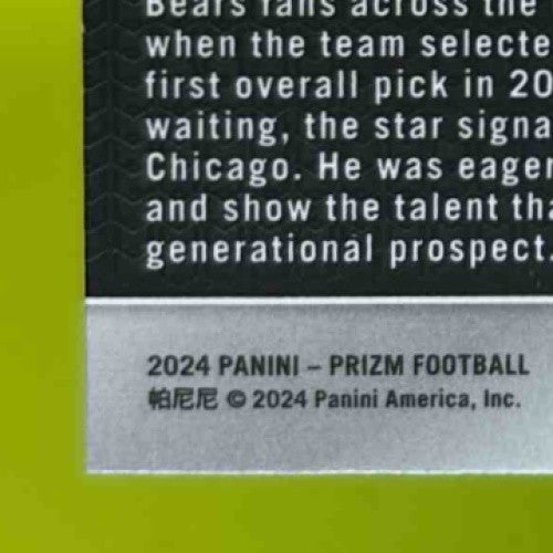 2024 Panini Prizm Caleb Williams Disco #301 RC Chicago Bears - Sports Cards