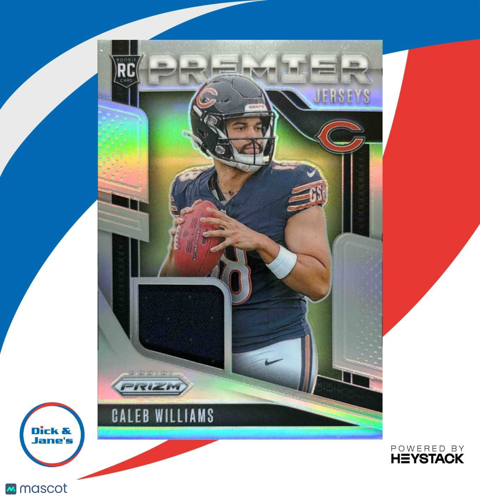 2024 Panini Prizm Caleb Williams Premier Jerseys #PJ-CWS MEM RC Chicago Bears - Sports Cards