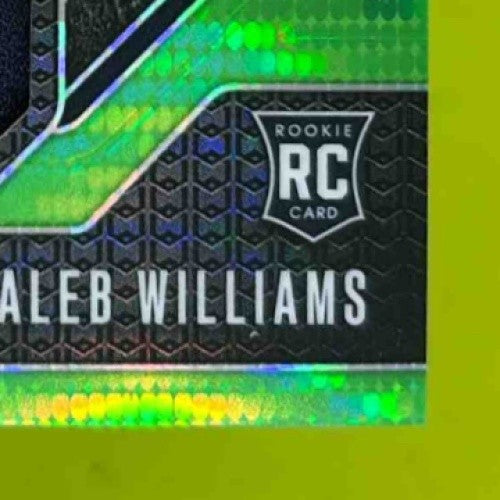2024 Panini Prizm Caleb Williams Rookie Gear Neon Green Pulsar MEM RC Bears - Sports Cards