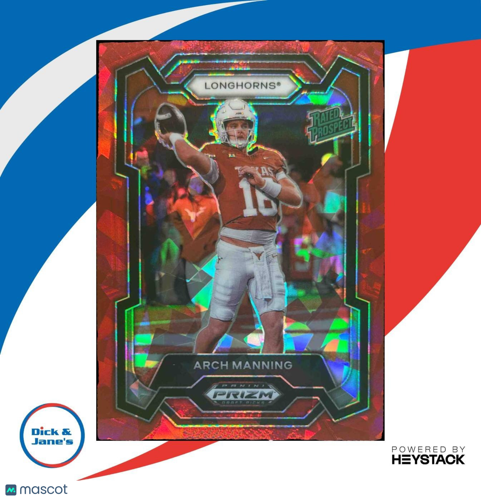 2024 Panini Prizm Collegiate Arch Manning Red Ice #192 Texas Longhorns - Sports Cards