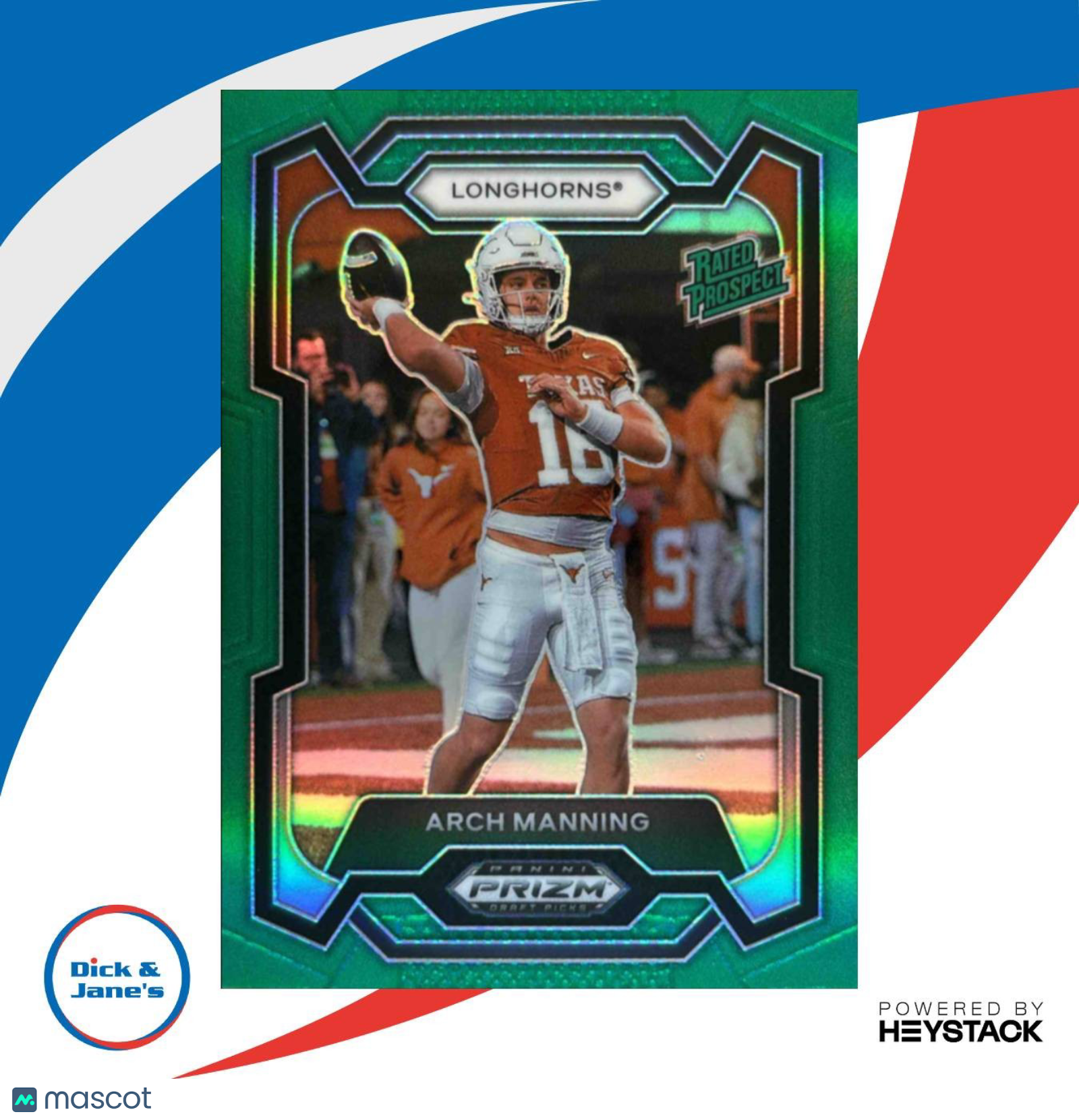 2024 Panini Prizm Collegiate Draft Picks Arch Manning Green #192 Texas Longhorns - Sports Cards