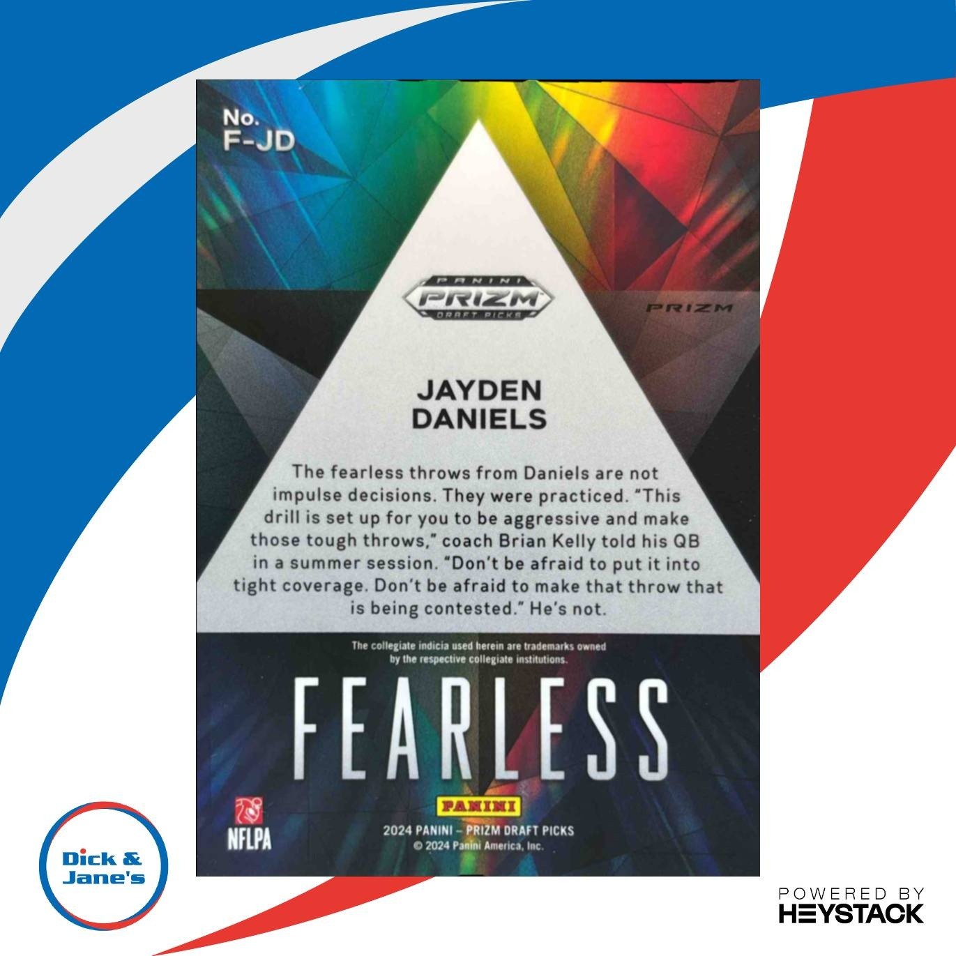 2024 Panini Prizm Collegiate Draft Picks Jayden Daniels Fearless Red Ice Tigers - Sports Cards