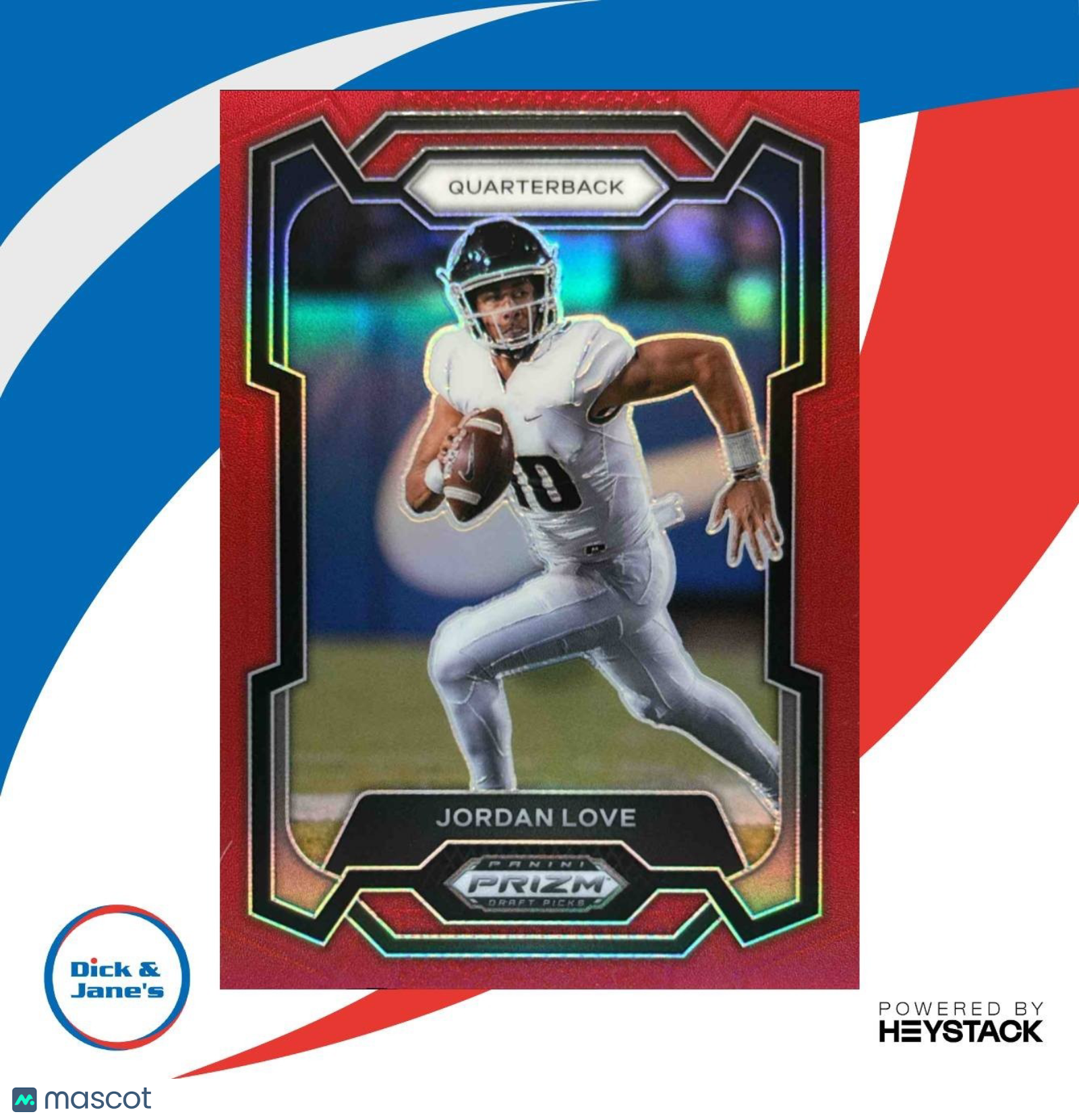 2024 Panini Prizm Collegiate Draft Picks Jordan Love Red /299 #48 - Sports Cards