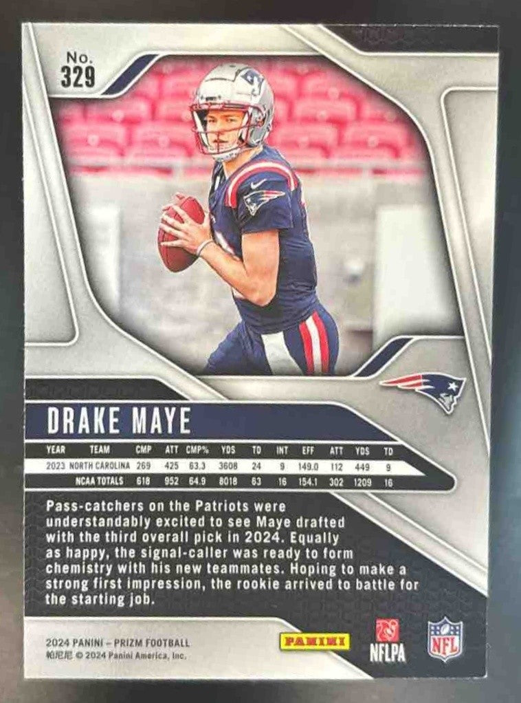 2024 Panini Prizm Drake Maye #329 RC Patriots - Sports Cards