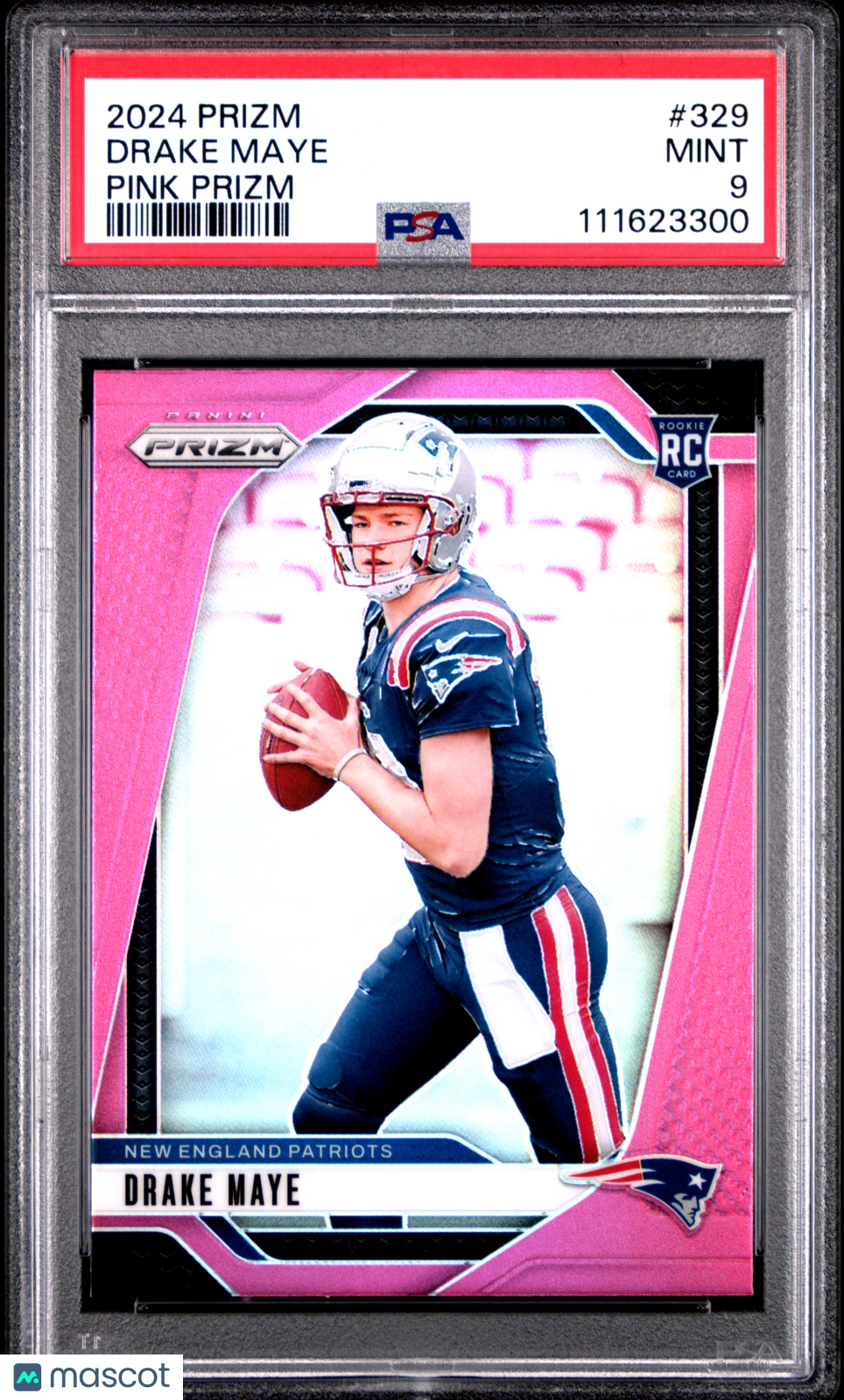 2024 Panini Prizm Drake Maye Pink #329 PSA 9 - Graded Sports Cards