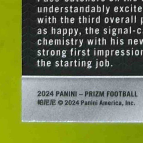2024 Panini Prizm Drake Maye Silver HOLO #329 RC New England Patriots - Sports Cards