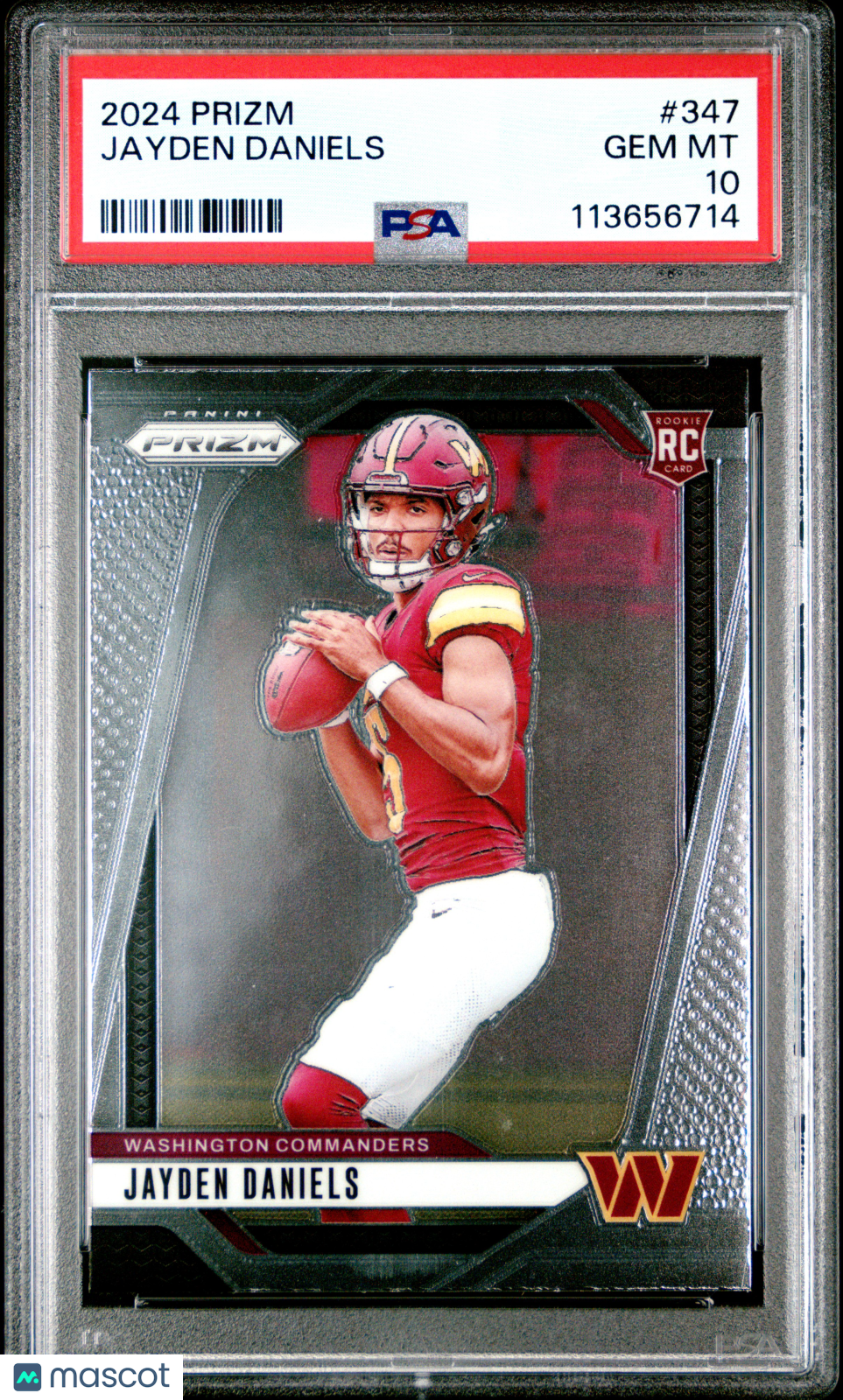 2024 Panini Prizm Jayden Daniels #347 PSA 10 GEM MINT Washington Commanders Graded Sports Cards
