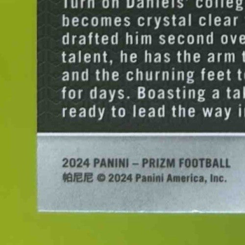 2024 Panini Prizm Jayden Daniels Neon Green Pulsar #347 RC Washington Commanders - Sports Cards