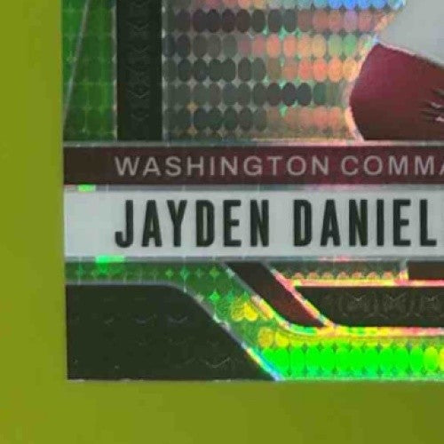 2024 Panini Prizm Jayden Daniels Neon Green Pulsar #347 RC Washington Commanders - Sports Cards