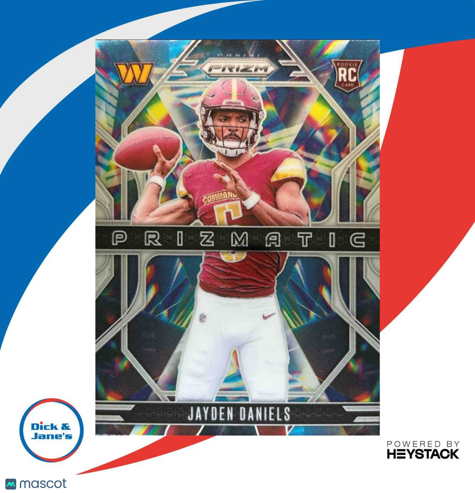 2024 Panini Prizm Jayden Daniels Prizmatic #3 RC Washington Commanders ROOKIE - Sports Cards