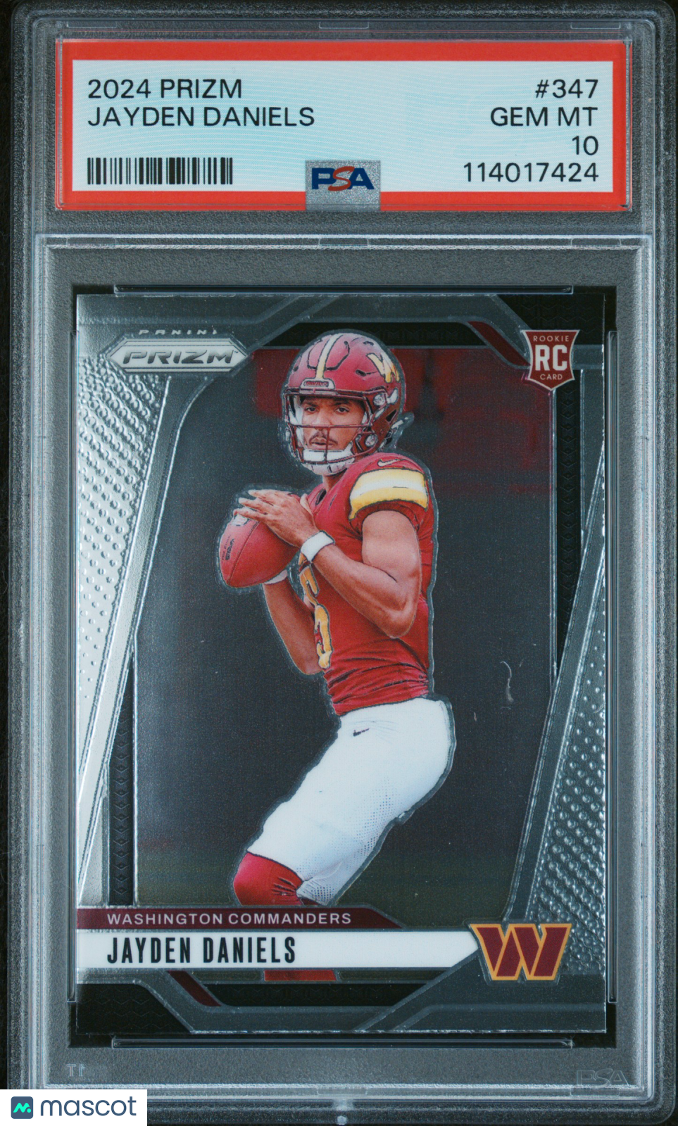 2024 Panini Prizm Jayden Daniels Rookie #347 PSA 10 Washington Commanders - Graded Sports Cards