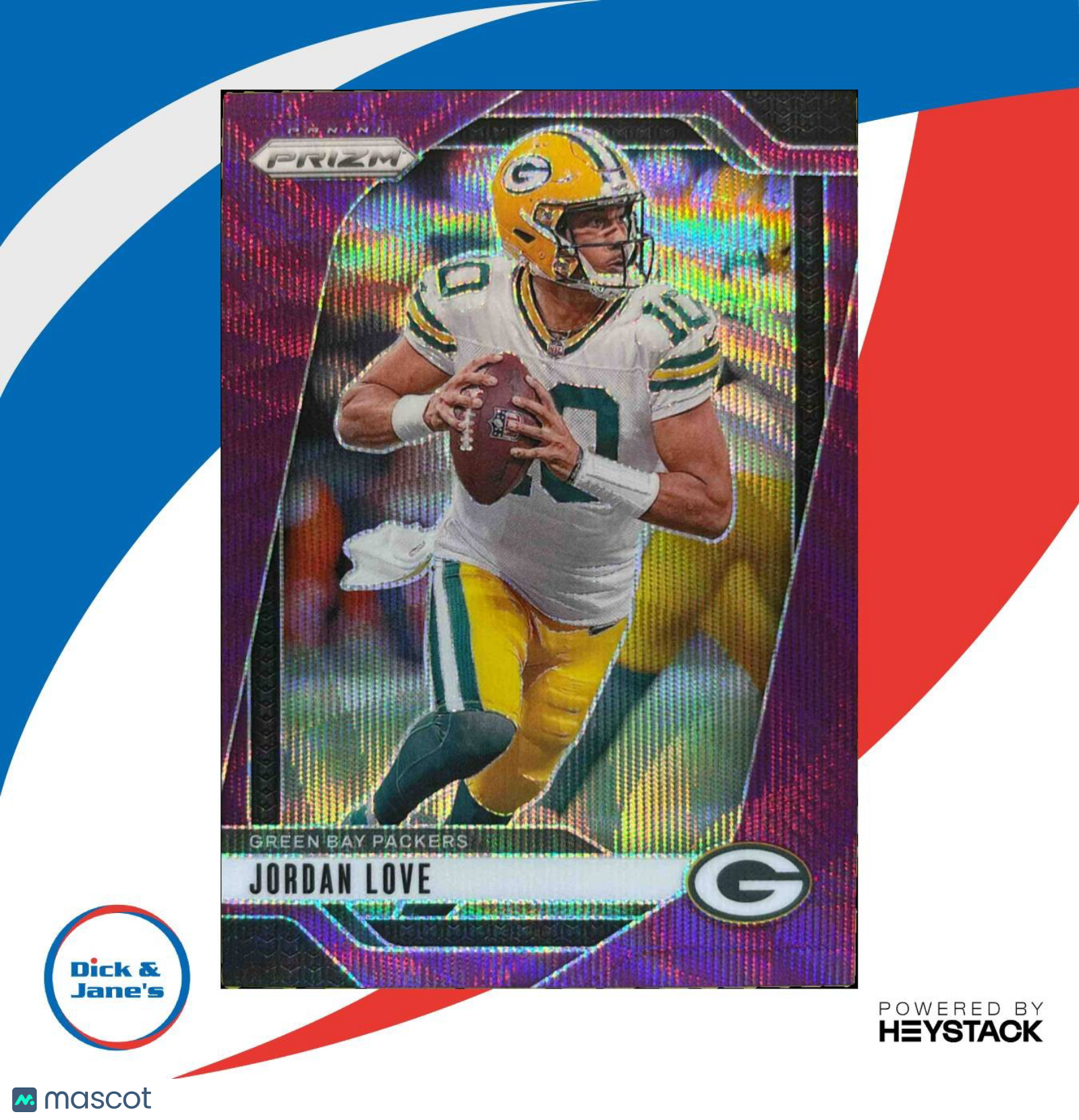 2024 Panini Prizm Jordan Love Purple Wave 78/99 #101 Green Bay Packers - Sports Cards