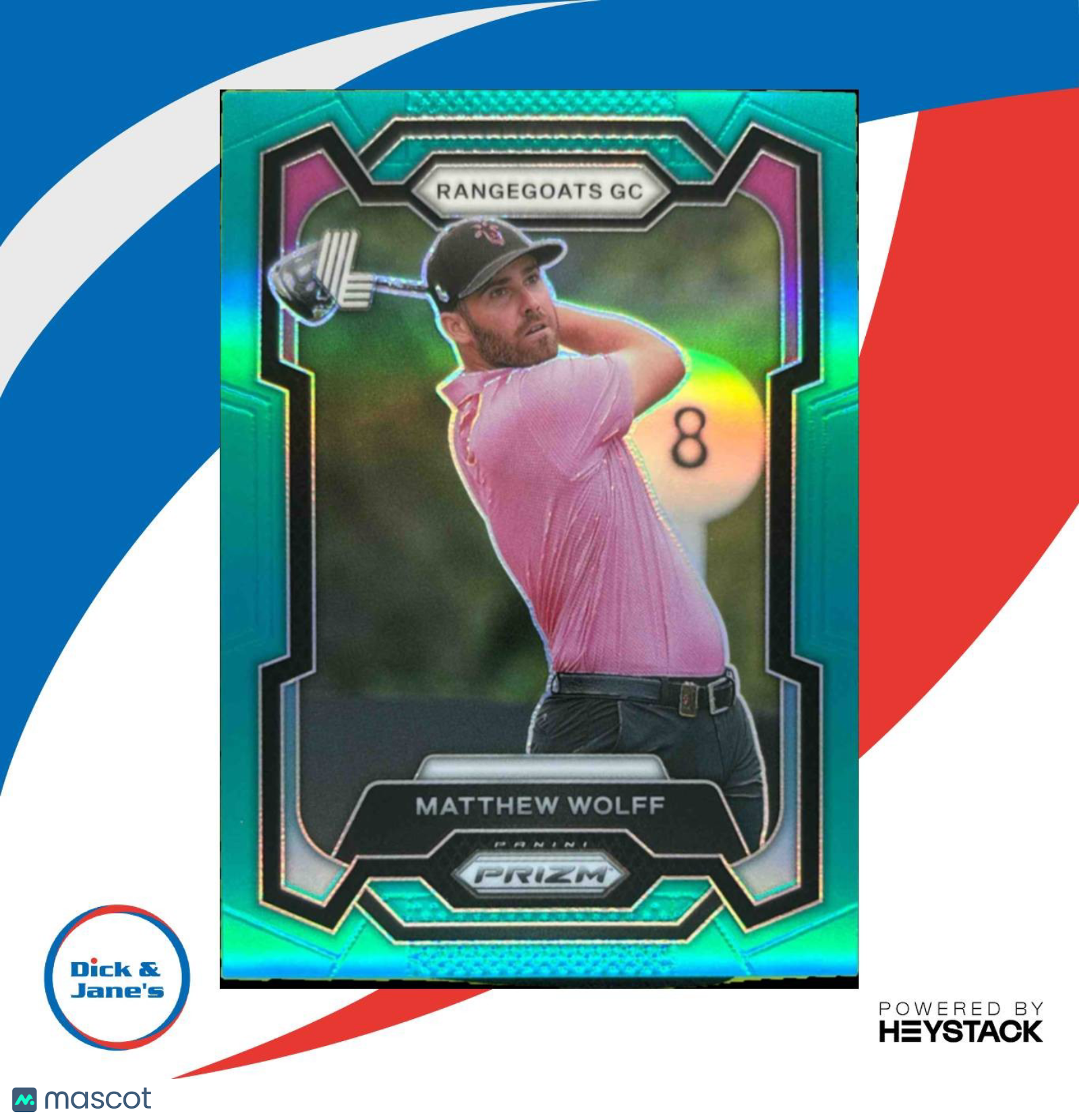 2024 Panini Prizm LIV Golf Matthew Wolff Teal 1/199 #11 RangeGoats GC - Sports Cards