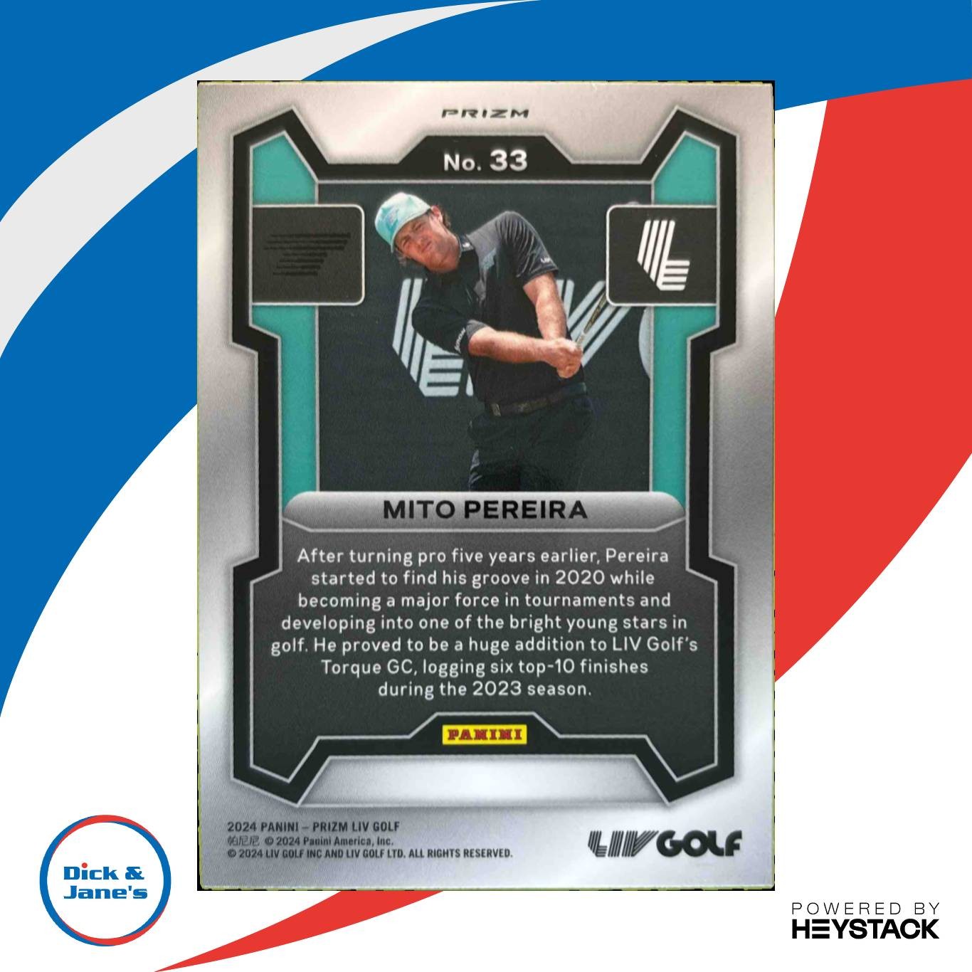 2024 Panini Prizm LIV Golf Mito Pereira Silver #33 Torque GC - Sports Cards