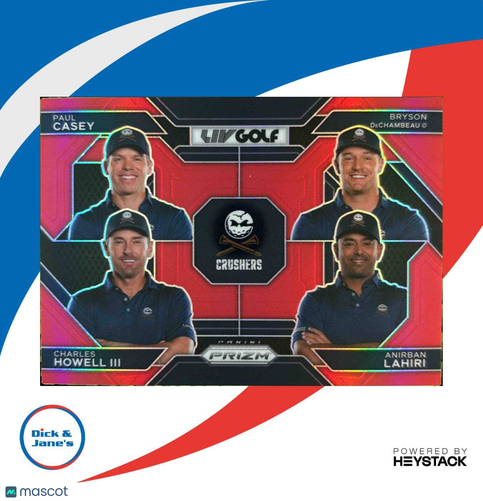 2024 Panini Prizm LIV Golf Team Crushers Red /149 #58 Bryson DeChameau C Howell - Sports Cards