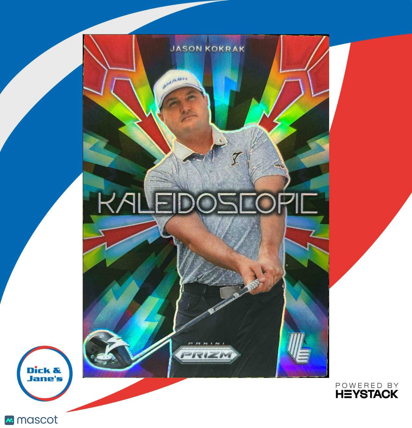 2024 Panini Prizm LIV Jason Kokrak Kaleidoscopic Red Prizms 109/149 #14 Smash GC - Sports Cards