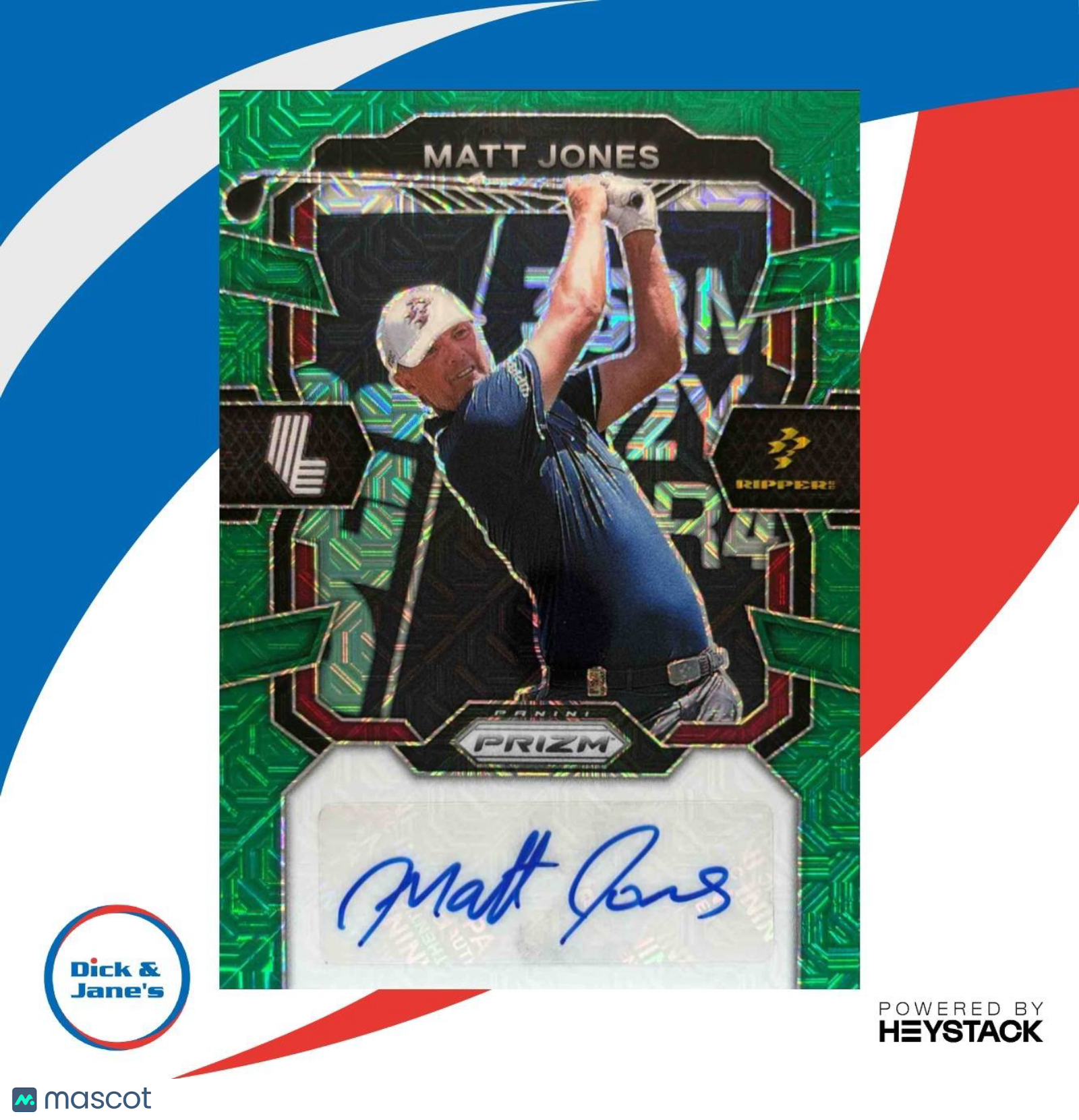 2024 Panini Prizm LIV Matt Jones Signatures Green Mojo 29/54 Auto Ripper GC - Sports Cards