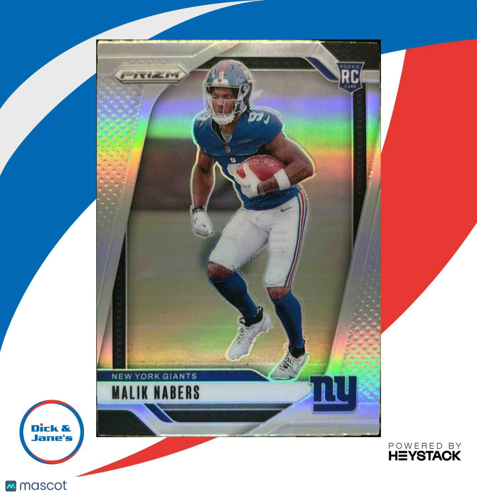 2024 Panini Prizm Malik Nabers Silver Holo #370 RC New York Giants - Sports Cards