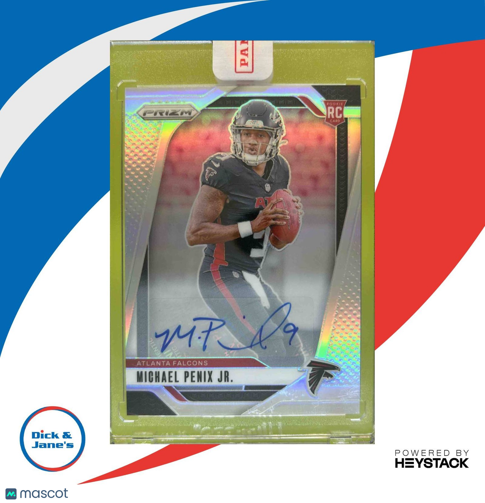 2024 Panini Prizm Michael Penix Jr. Auto Silver #378 RC Atlanta Falcons - Sports Cards