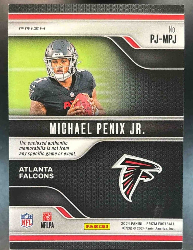 2024 Panini Prizm Michael Penix Jr. Premier Jerseys MEM RC Atlanta Falcons - Sports Cards