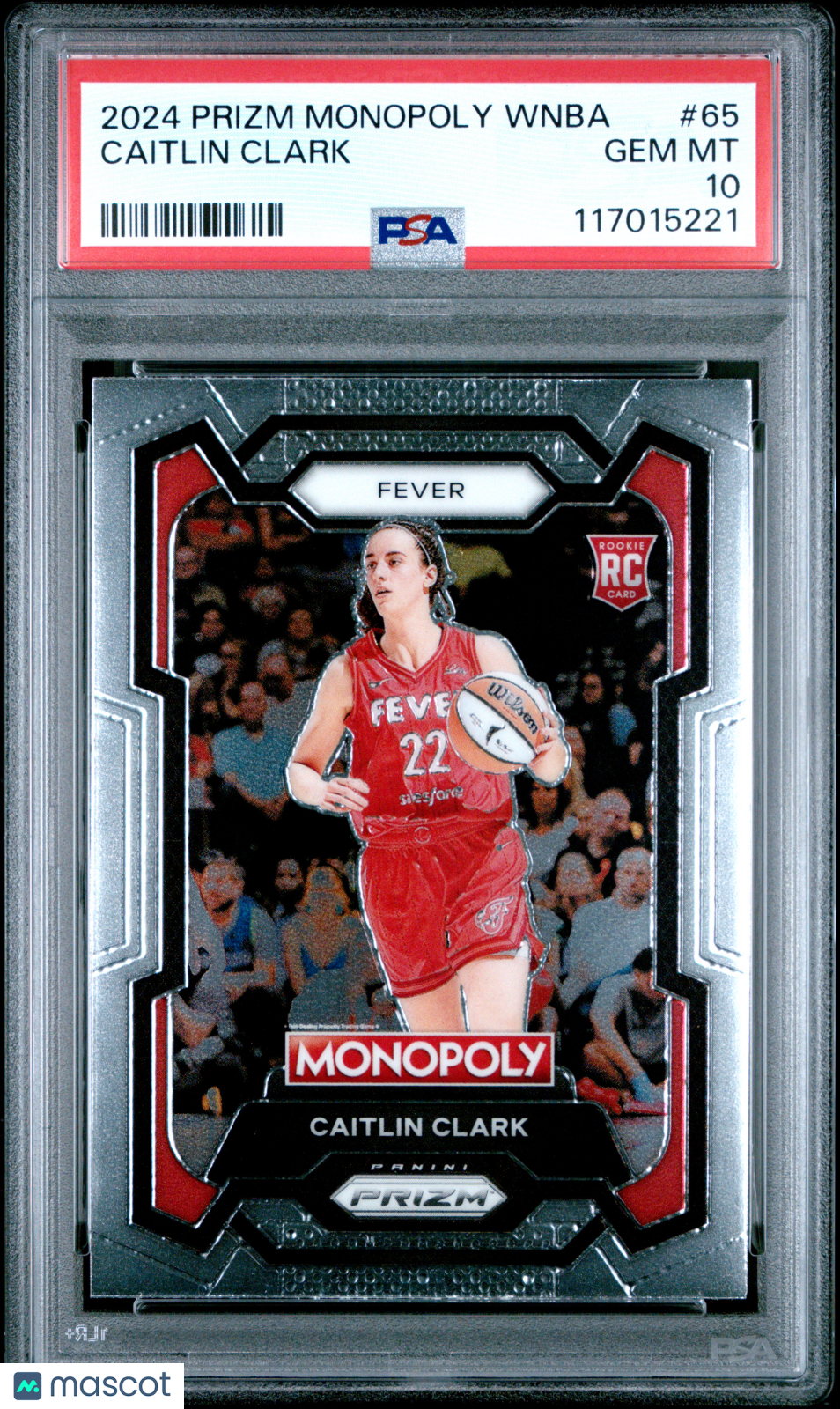 2024 Panini Prizm Monopoly WNBA Caitlin Clark Rookie #65 PSA 10 Indiana Fever Graded Sports Cards