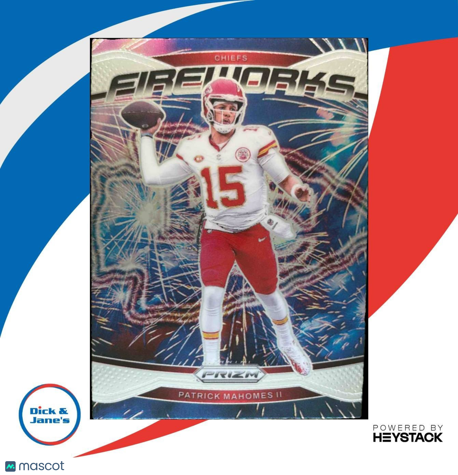 2024 Panini Prizm Patrick Mahomes II Fireworks #1 Kansas City Chiefs - Sports Cards
