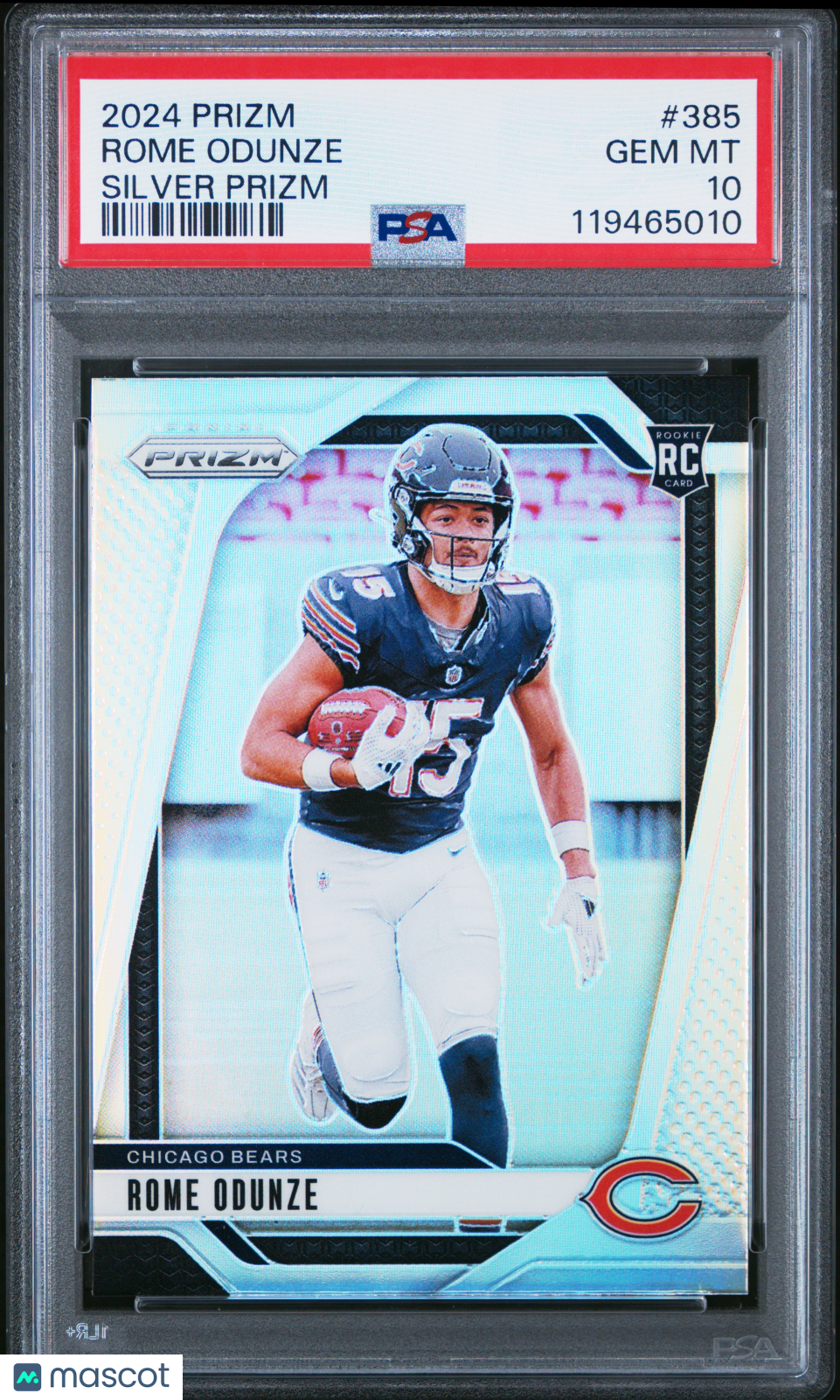 2024 Panini Prizm Rome Odunze Silver #385 PSA 10 - Graded Sports Cards